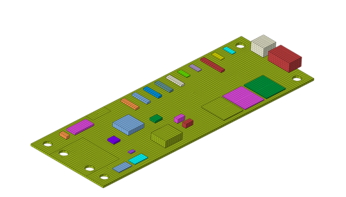 PCB-kortet är särskilt lämpad för hexelement på grund av dess plana och rektangulära geometri.